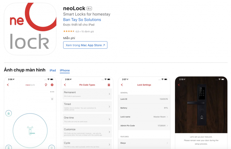 neolock smart lock app